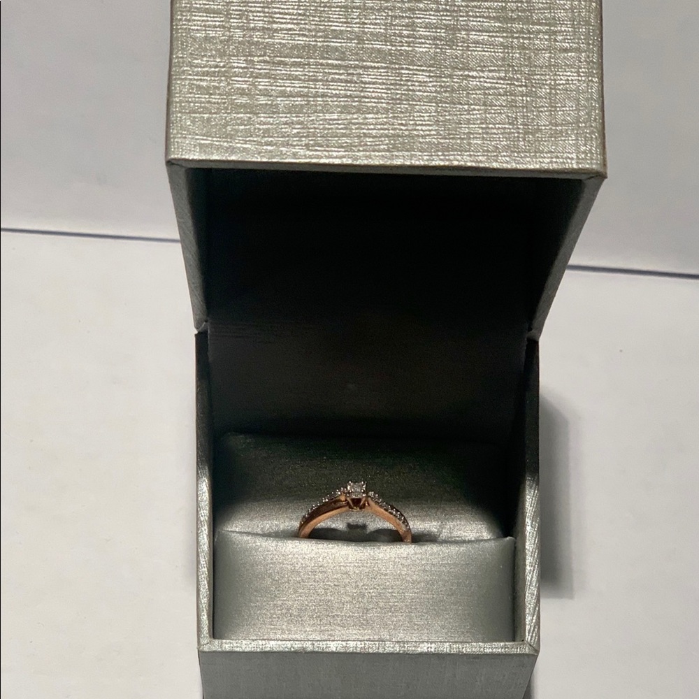 Princess-Cut Diamond Ring 14K Rose Gold
